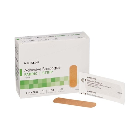 Mckesson Tan Adhesive Strip, 1 x 3 Inch, 100PK 16-4811